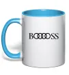 Чашка с цветной ручкой Booooss Голубой Чашка с цветной ручкой Booooss Голубой фото