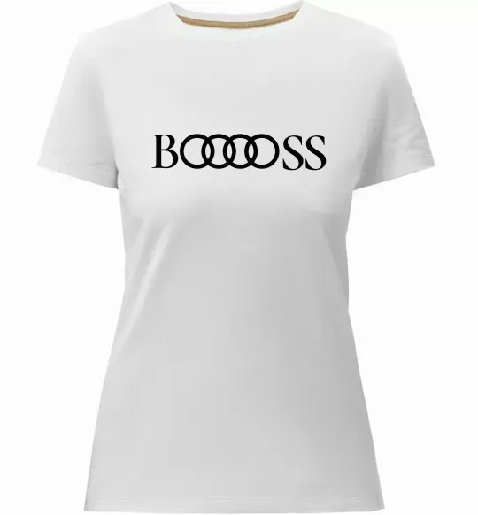 Жіноча преміум футболка Booooss Білий фото