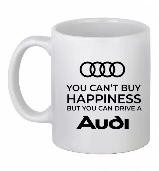 Чашка керамічна You can drive Audi Білий фото