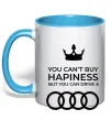 Чашка с цветной ручкой You can drive Audi Голубой фото
