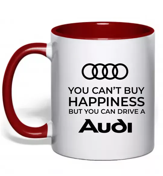 Чашка с цветной ручкой You can drive Audi Красный фото