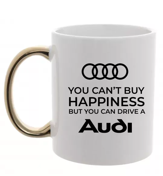 Чашка с цветной ручкой You can drive Audi Золото фото