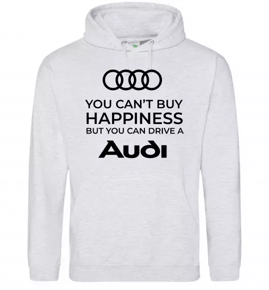 Мужская толстовка (худи) You can drive Audi Серый меланж фото