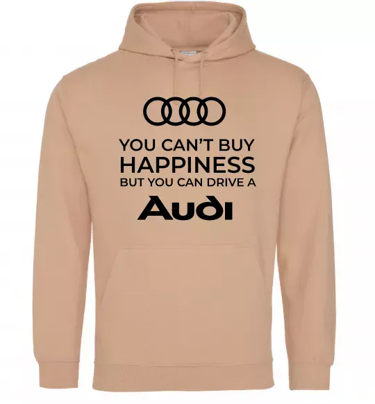 Мужская толстовка (худи) You can drive Audi Песочный фото