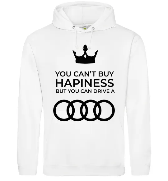 Женская толстовка (худи) You can drive Audi Белый фото