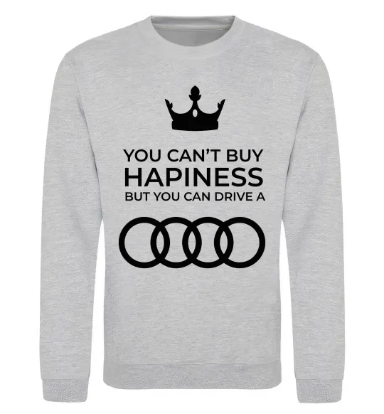 Світшот You can drive Audi Сірий меланж фото