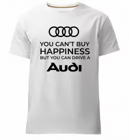 Мужская премиум футболка Real man drive Audi Черный фото