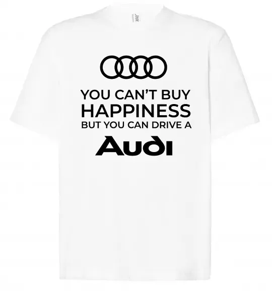 Футболка Оверсайз You can drive Audi Белый фото