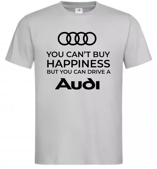 Чоловіча футболка You can drive Audi Сірий фото