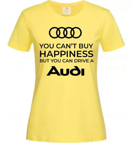 Женская футболка You can drive Audi Лимонный фото