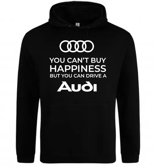 Мужская толстовка (худи) You can drive Audi Черный фото