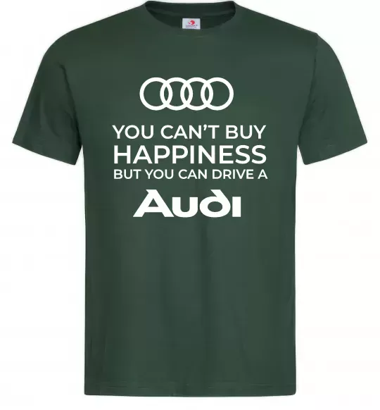 Чоловіча футболка You can drive Audi Темно-зелений фото