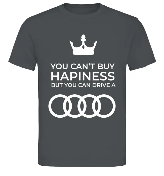 Чоловіча футболка You can drive Audi Графіт фото