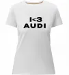 Жіноча преміум футболка I <3 Audi Білий фото