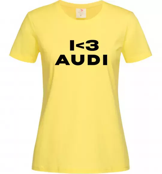 Жіноча футболка I <3 Audi Лимонний фото