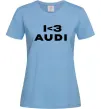 Жіноча футболка I <3 Audi Блакитний Жіноча футболка I <3 Audi Блакитний фото