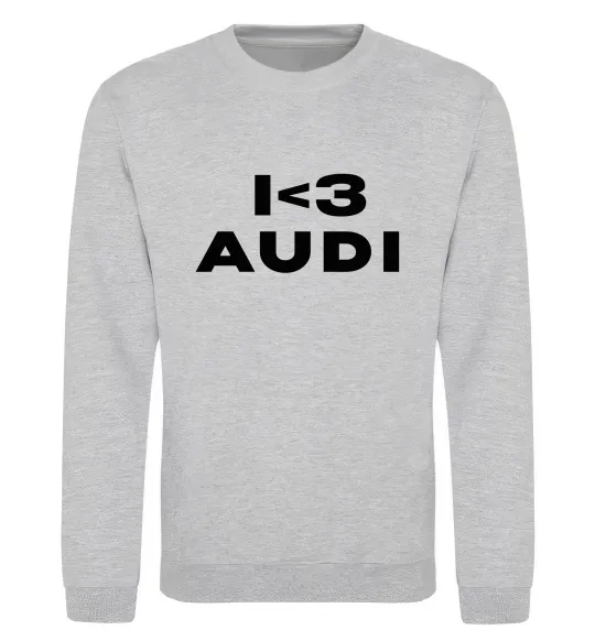 Свитшот I <3 Audi Серый меланж фото