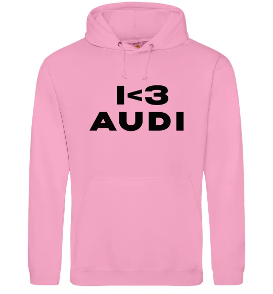 Мужская толстовка (худи) I <3 Audi Розовый фото