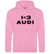 Мужская толстовка (худи) I <3 Audi Розовый фото