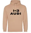 Чоловіча толстовка (худі) I <3 Audi Пісочний фото