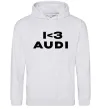 Женская толстовка (худи) I <3 Audi Серый меланж Женская толстовка (худи) I <3 Audi Серый меланж фото