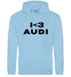 Жіноча толстовка (худі) I <3 Audi Блакитний фото