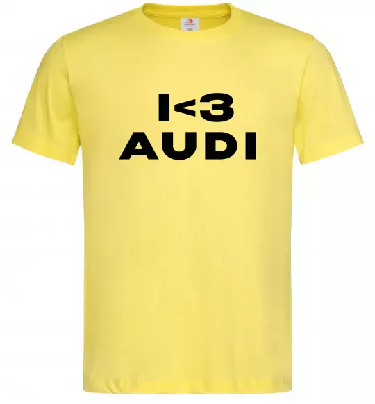 Мужская футболка I <3 Audi Лимонный фото