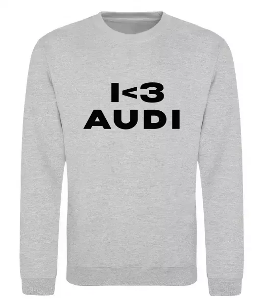 Світшот I <3 Audi Сірий меланж фото