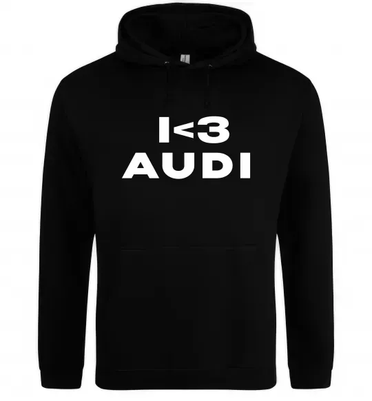 Чоловіча толстовка (худі) I <3 Audi Чорний фото