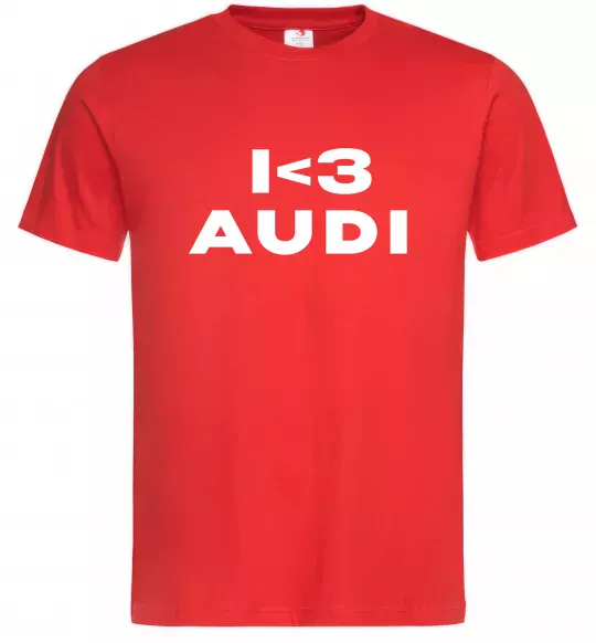 Мужская футболка I <3 Audi Красный фото