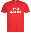 Мужская футболка I <3 Audi Красный фото