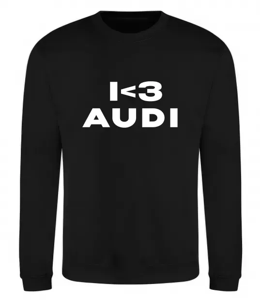 Світшот I <3 Audi Чорний фото