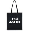 Еко-сумка I <3 Audi Чорний фото