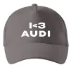 Кепка I <3 Audi Серый фото
