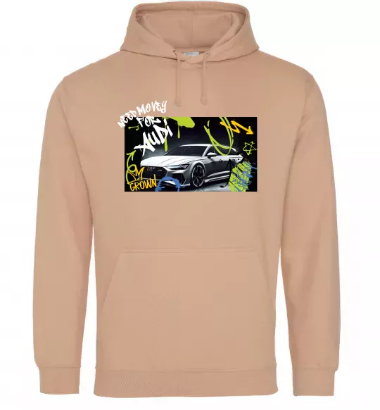 Чоловіча толстовка (худі) Money for Audi Пісочний фото