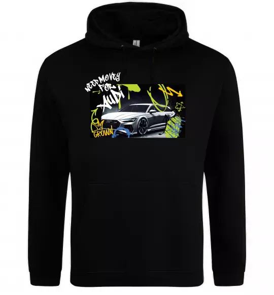 Жіноча толстовка (худі) Money for Audi Чорний фото