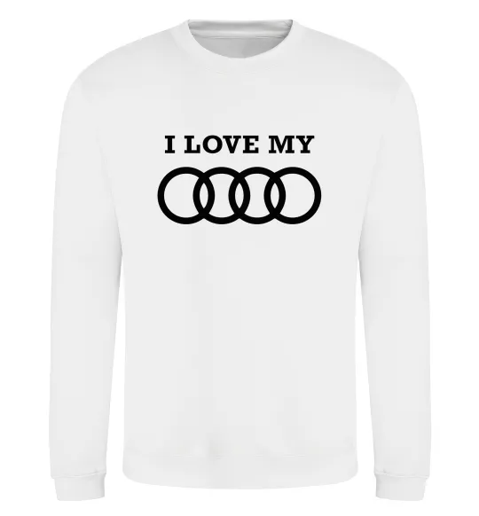 Свитшот I love my Audi Белый фото