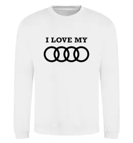 Свитшот I love my Audi Белый фото