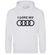 Жіноча толстовка (худі) I love my Audi Сірий меланж фото