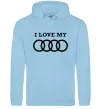 Жіноча толстовка (худі) I love my Audi Блакитний фото