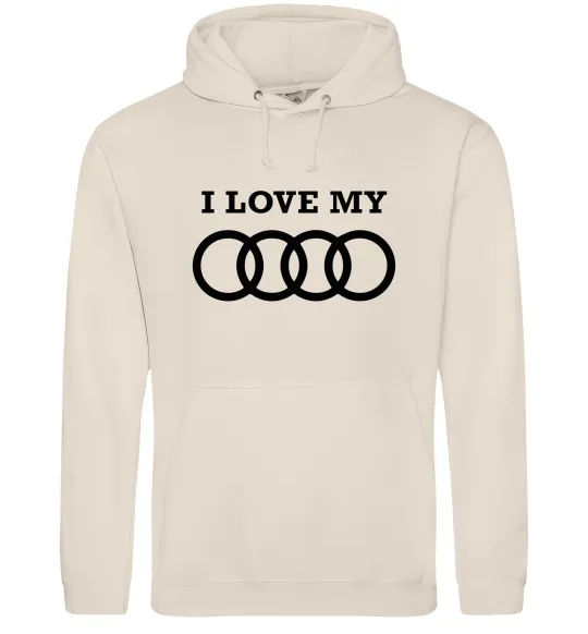 Женская толстовка (худи) I love my Audi Таш фото