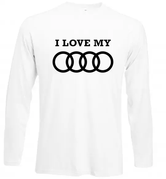 Лонгслив I love my Audi Белый фото