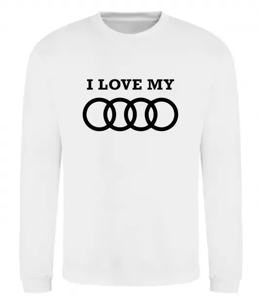 Світшот I love my Audi Білий фото