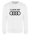 Світшот I love my Audi Білий фото