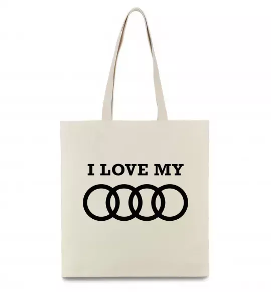 Еко-сумка I love my Audi Бежевий фото