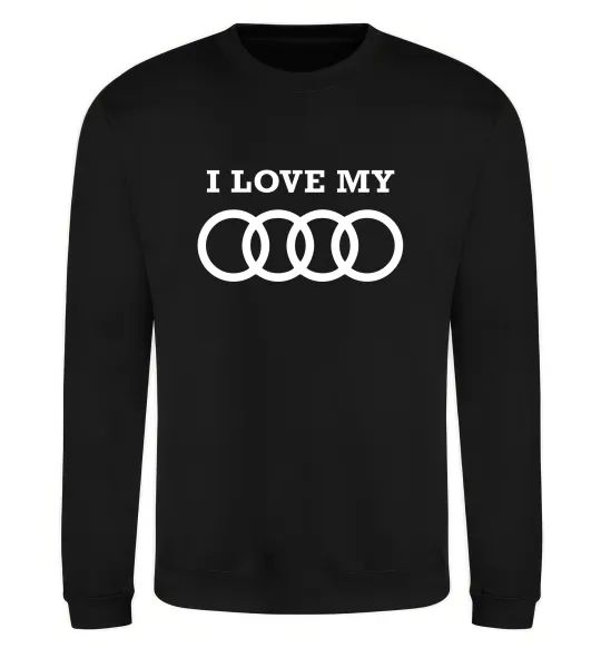 Свитшот I love my Audi Черный фото