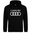 Мужская толстовка (худи) I love my Audi Черный фото