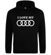 Жіноча толстовка (худі) I love my Audi Чорний фото