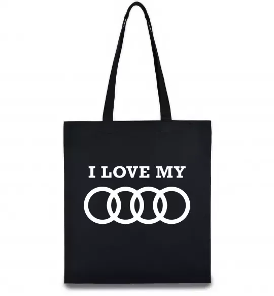 Еко-сумка I love my Audi Чорний фото