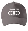 Кепка I love my Audi Серый фото